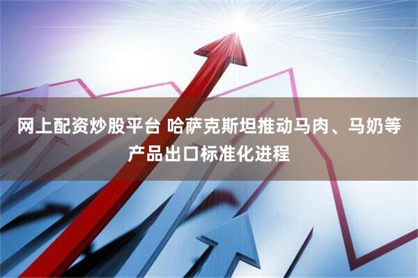 网上配资炒股平台 哈萨克斯坦推动马肉、马奶等产品出口标准化进程
